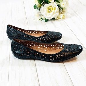 Corso Como Laser Cutout Leather Flats Like New
